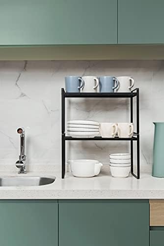 Shantton Cabinet Shelf Organizer, Pantry Shelf Rack, Black 16.1x10.6x9.5 - Image 6