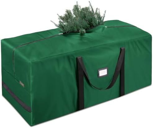 BALEINE 7.5 ft Christmas Tree Storage Bag, Heavy Duty 900D Oxford Fabric with Reinforced Handles and Dual Zippers Wide Opening, Extra Large Storage Container (Green) by BALEINE