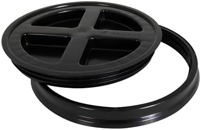 GAMMA2 Gamma Seal Lid - Pet Food Storage Container Lids - Fits 3.5, 5, 6, & 7 Gallon Buckets, Black, Made in USA - Image 2