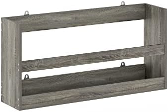 Furinno Hermite Multipurpose Wall Mounting Storage Shelf, French Oak - Image 5