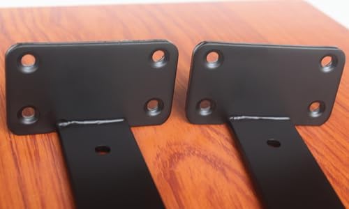 16 Pack - 16 inch Black Hidden L Shelf Bracket (1/5 Inch Thicked) Iron Floating Shelf Brackets Rustic Industrial Metal Brackets for Shelf Support - Image 3