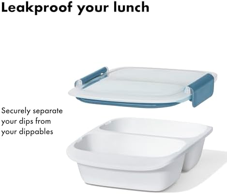 OXO Good Grips Prep & Go 2 Cup Divided Food Storage Container - Ocean Blue - Image 2