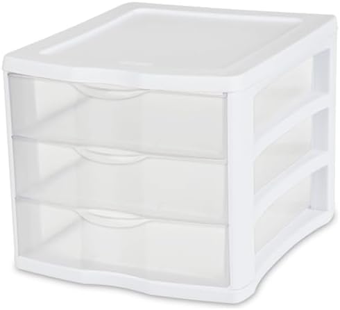 Sterilite Wide 3-Drawer Storage Unit for Bedroom and Dresser, 4-Pack - Image 6