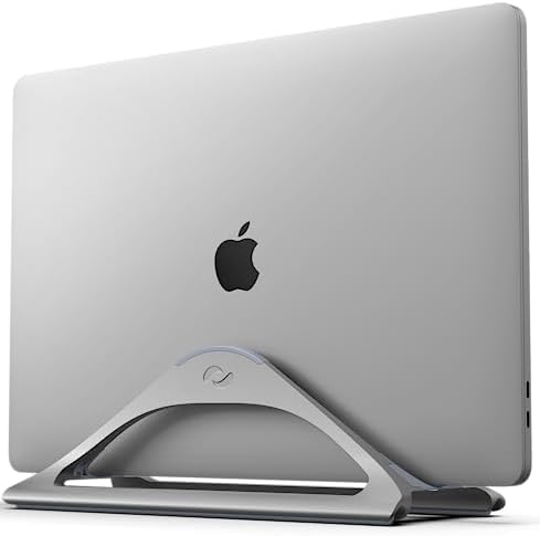 HumanCentric Vertical Laptop Stand for Desks Space Grey, MacBook Adjustable by HumanCentric