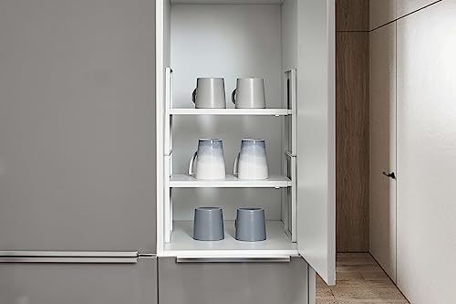 Nxconsu Cabinet Shelf Riser, Adjustable Cabinet Organizer, 8.6" Deep White - Image 6