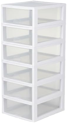 Sterilite Stacking Drawer Storage Organizer for Clothes, 16 Quart, 6-Pack by Sterilite