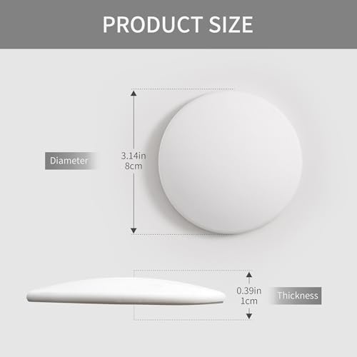 Door Stoppers - 3.14" White Door Stoppers for Wall (8 Pack), with Heavy-Duty Adhesive - Wall Protector & Shock-Absorbent Protectors from Door Knobs - Prevents Scratches on Walls & Doors - Image 2