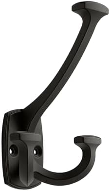 HARPOON 3 Pack Triple Prong Wall Hooks Matte Black Coat Towel Hooks by HARPOON