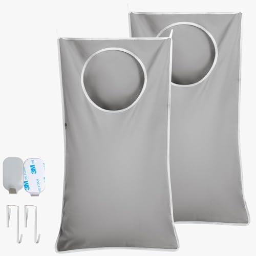 Hanging Laundry Hamper Bag XL 40x22", Space Saving over the Door Storage Bags, Behind the Door Hampers for Dirty Clothes & Wall Mounted Basket for Bathroom by DONAQ