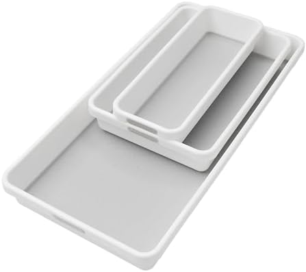 madesmart Classic 3 Bin Drawer Organizer Set, White by madesmart%C2%AE