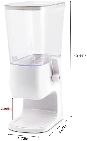 Cereal Dispenser Countertop 2Pcs, Cereal Containers Storage Snack Dispenser for Pantry, 3.2L Dry Food Dispenser for Grains, Nuts, Snack,Oatmeal, Pet food, White - Image 2