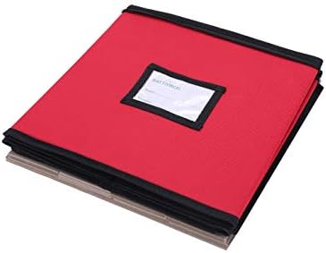 Sattiyrch Christmas Ornament Storage Box,600D Oxford Fabric Stores up-to 64 Standard Holiday Ornaments Holder,12 x 12 Inch 4 Layer Xmas Storage Containers,Red - Image 7