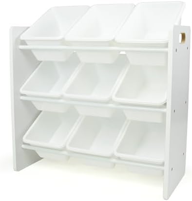 Humble Crew Kids Toy Organizer with 9 Bins, 3 Tier Storage for Playroom by HumbleCrew