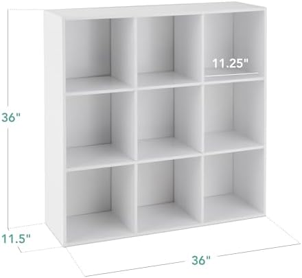 Best Choice Products 9-Cube Storage Organizer, 11in Shelf Opening, Bookcase, Display Shelf, Customizable w/ 3 Removable Back Panels - White - Image 3