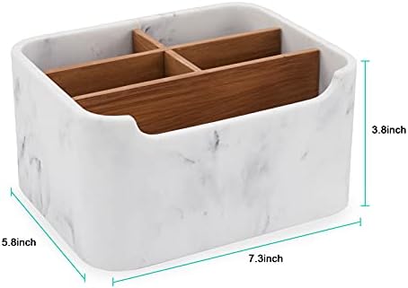 2 Pack Remote Control Holders, Desk Organizers with Dividers,White - Image 3
