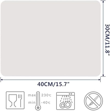 Gartful 2 Pack Silicone Crafting Mats, 15.7" x 11.8" Silicone Mat for Crafts, Large Heat Resistant Sheet for Jewelry Casting, Epoxy Resin, Painting, Counter Table Protector, Placemat, Nonslip, Beige - Image 2