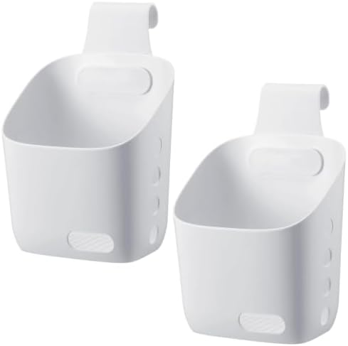 2 Pcs Plastic Hanging Basket Kitchen Storage organizer, Basket with Detachable hook, hanging baskets for organizing,Hang it behind a door or on a railing, Over the Cabinet Door by Unknown