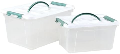 Clear Storage Latch Box/Bin, 2-Pack (14 QT & 7QT) - Image 4