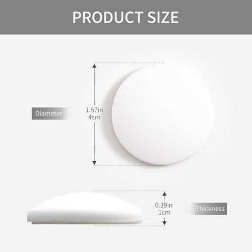 Door Stoppers - 1.57" White Door Stoppers for Wall (12 Pack), with Heavy-Duty Adhesive - Wall Protector & Shock-Absorbent Protectors from Door Knobs - Prevents Scratches on Walls & Doors - Image 2