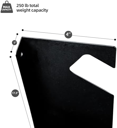 CZWL&HG Garage Tool Organizer Wall Mount – Heavy-Duty Solid Steel Rack for Shovels, Rakes, Long-Handled Tools – Horizontal Shed/Yard Storage Holds 250 lbs with Rustproof Mounts - Image 3