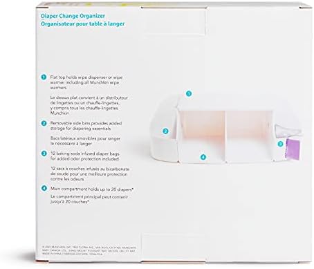Munchkin® Diaper Caddy Organizer for Changing Table, Green/White - Image 7