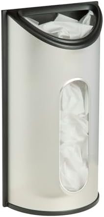 Honey-Can-Do Stainless Steel Plastic Bag Saver & Trash Bag Dispenser, Wall-Mounted Plastic Bag Organizer for Kitchen, Pantry, Garage, Durable Stainless Steel Storage for Grocery Bags and Space-Saving by Honey-Can-Do