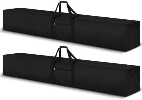 2 Pcs 83 x 16 x 12 Inch, 260 L Large Storage Duffle Bag Black by Hubeii
