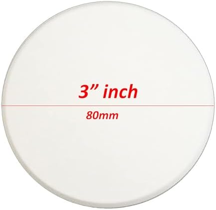 Wideskall® White Round Door Knob Wall Shield Self Adhesive Protector (3" inch Standard Size, 10.00, Count) - Image 3