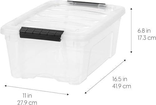 IRIS USA 4-Pack 13 Quart Storage Bins with Lids, Clear - Image 2