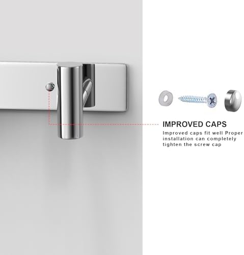 VAEHOLD Hat and Coat Wall Mount Rack - Hooks for Robes, Bags, Keys, and Towels - Bathroom Towel Hanger Organizer (Polished Chrome, “T“ Shape 3 Hooks 1 Pack) - Image 5