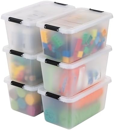 IRIS USA 6-Pack 13.5 Quart Clip Box with Latching Lid by IRISUSA