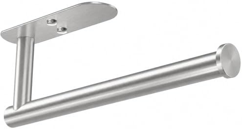 VAEHOLD Adhesive Paper Towel Holder Under Cabinet Mount, Wall Mounted Paper Towel Roll Holder for Kitchen Paper Towel, Stainless Steel（Silvery） by VAEHOLD