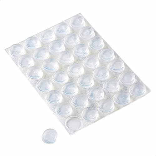Amazon Basics Cabinet Door Bumpers, Clear Self Adhesive Pads for Surface Protection, Noise Reduction and Sound Dampening, Rubber Stoppers for Drawers and Cupboards, 300-Piece, 6.9 x 4.5 x 0.6 inch - Image 4