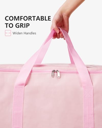 Heavy Duty Moving Bags Extra Large 110LBS Storage Bags, 5 Pack Pink - Image 3