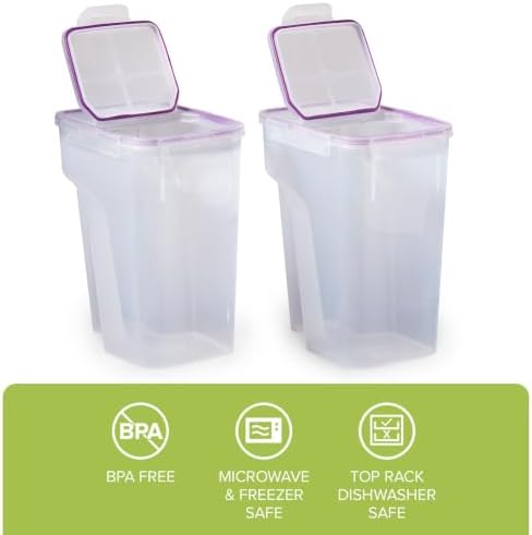 Snapware Airtight 2-Pack (22.8 Cup) Cereal Dispenser Storage Containers - Image 5