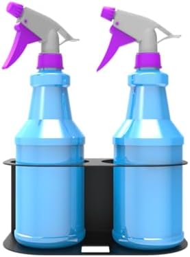 2 Spray Bottles Holder, Steel Wall Mount Storage Organizer - Image 6