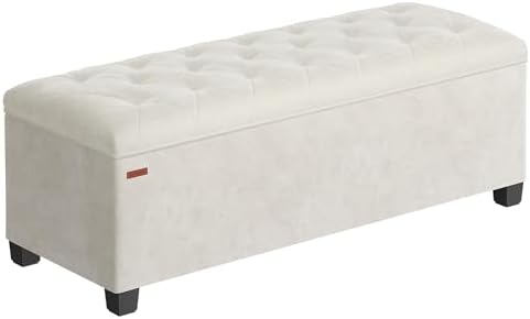 SONGMICS Storage Ottoman Bench, Foot Rest with Legs, Load up to 661.4 lb by SONGMICSbySONGMICSHOME
