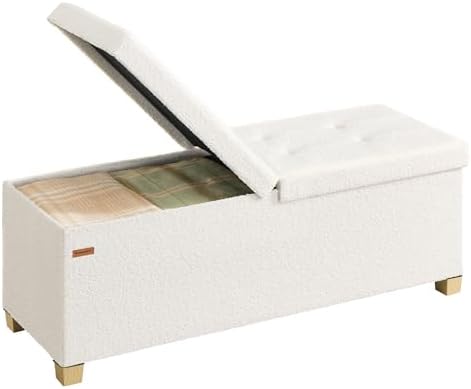 SONGMICS Storage Ottoman Bench with Legs, Flipping Lid, 43.3 Inches by SONGMICSbySONGMICSHOME