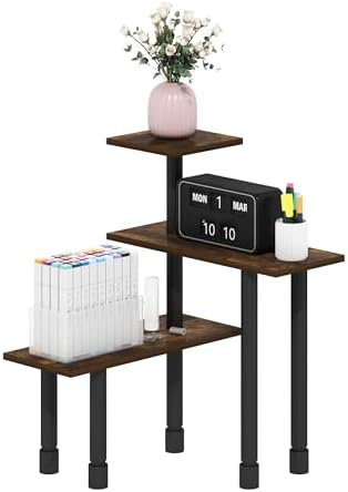 Furinno Turn-N-Tube Kitchen Countertop Organizer, 3-Tier Corner Countertop Organizer Shelf, Corner Shelf, for Kitchen, Pantry, Organizers and Storage, Amber Pine by Furinno-FitsYourSpaceFitsYourBudget