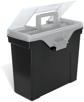 STAPLES Slim Portable File Tote, Letter Size, Black, 2/Pack - Image 2