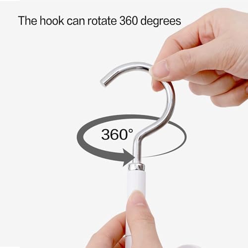 Purse Hanger-360 °Rotation Curved Design Premium and Smooth (White 2 Pieces) - Image 3