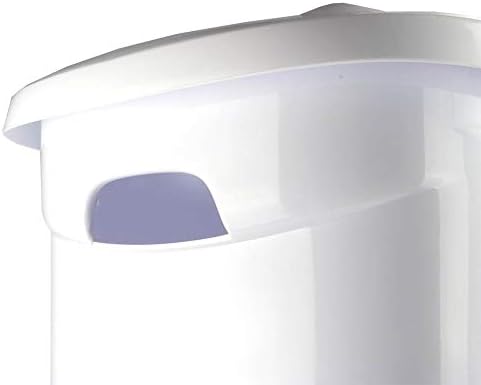 Sterilite Ultra Wheeled Laundry Hamper with Lid, Handle and Wheels for Easy Rolling of Clothes to and from the Laundry Room, Plastic, White, 1-Pack, Portable - Image 5