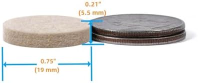Furnigear Felt Furniture Pads for Hardwood Floors - Self Adhesive Chair Felt Pads, Floor Protector for Furniture Feet, Furniture Sliders Moving Your Furniture Smoothly - Anti Scratch 96 Pcs 3/4" Round - Image 2