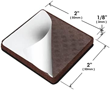 Slipstick GorillaPads Non Slip Furniture Pads/Gripper Feet Floor Protectors (Set of 8) Premium 2 Inch Square Self Adhesive Rubber Stoppers for Furniture Legs, Black, CB153 - Image 5
