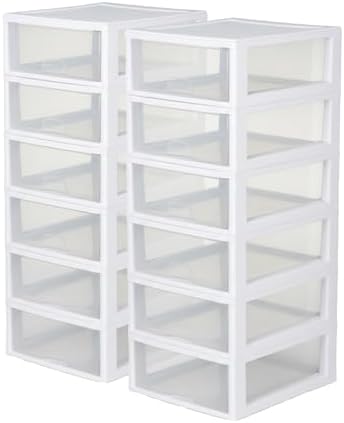 Sterilite Stacking Drawer Storage Organizer for Clothes, 16 Quart, 12-Pack by Sterilite