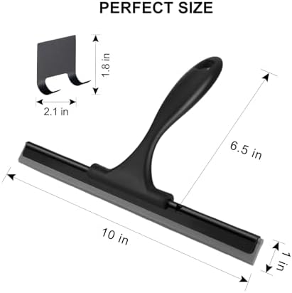 SetSail Squeegee for Shower Glass Door, 10 Inches, Black - Image 2