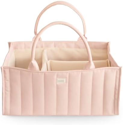 mushie Baby Diaper Caddy | Newborn Essentials Organizer (Blush) by mushie