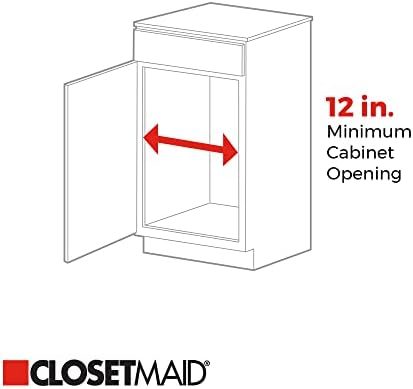ClosetMaid Pull Out Cabinet Organizer, Heavy Duty, Slide Out Pantry Shelves Drawers for Kitchen, Bathroom, 5.25" H x 11.13" W x 20" D, White - Image 3