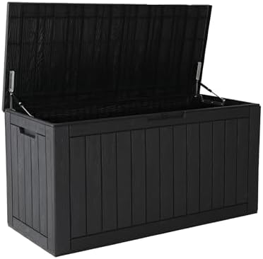 Outdoor Storage Box Waterproof, 110 Gallon Deck Box for Patio Storage by WTFGO
