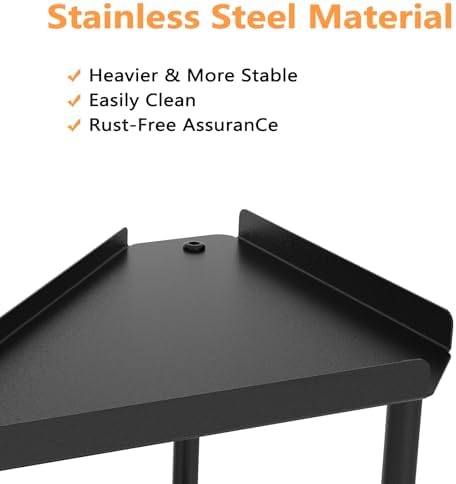 FLE Corner Bathroom Counter Organizer, Bathroom Organizer Countertop Black - Image 5
